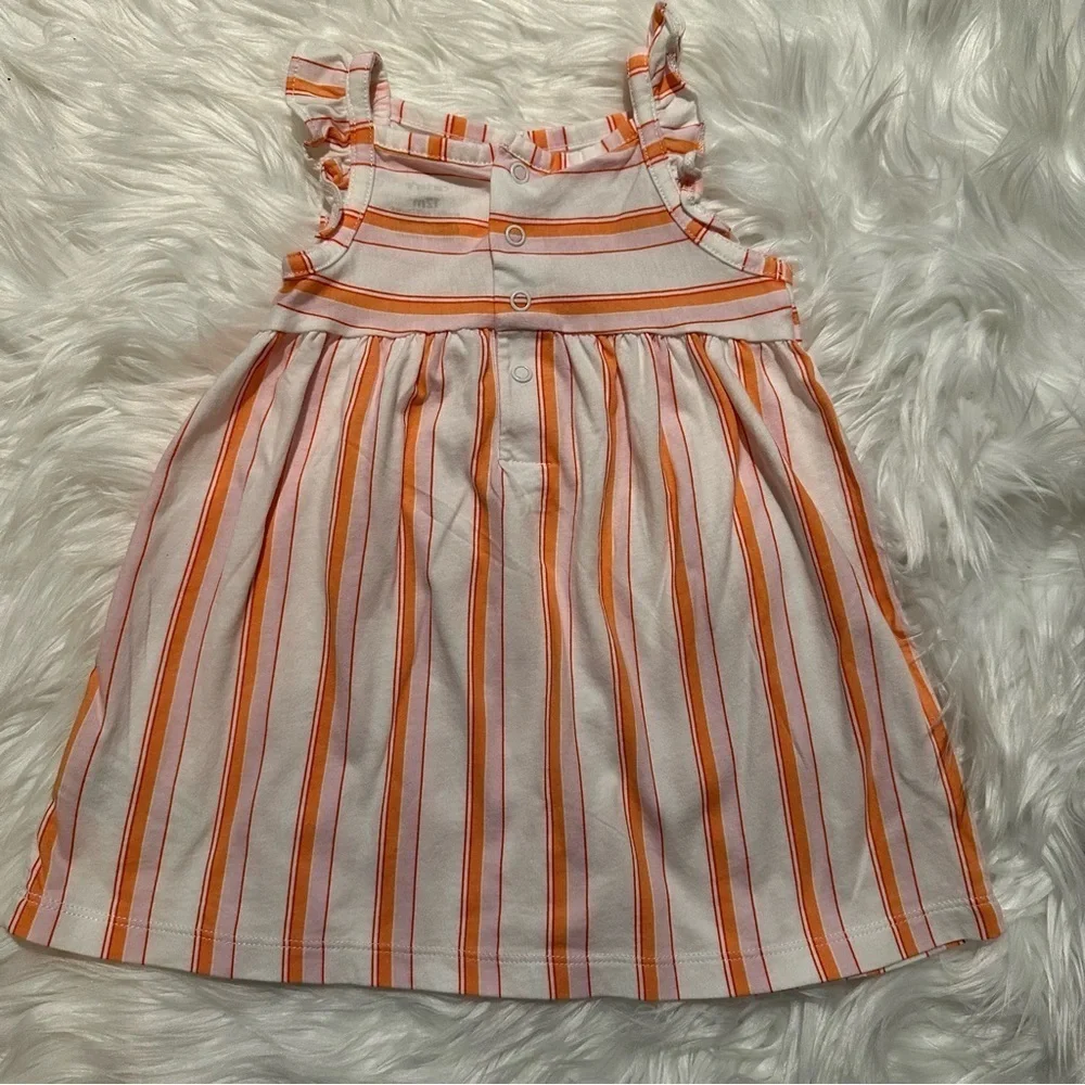 Carter’s Baby Girl 12M Striped Ruffle Dress‎ Bloomers 2 Piece Set